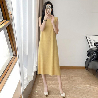 Váy xếp li Miyake Váy xếp li thủ công Thời trang Giảm tuổi Váy xếp li dài cỡ lớn