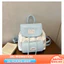 {READY STOCK} Ba lô màu tương phản phong cách Preppy dành cho nữ 2026 Ba lô dây chuyền thời trang phong cách mới