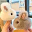 # HB # Móc khóa thỏ sang trọng di động dễ thương Mini Bunny Fur Hairball Mặt dây chuyền Túi treo đồ trang trí Chìa khóa ô tô Quà tặng.