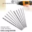 FANIELLAPOWELL 1 Mũi khoan cực dài, Công cụ khoan 2-6mm Đường kính thép HSS, Chiều dài chân thẳng bền bỉ 160-300mm Dụng cụ điện cho nhựa nhôm gỗ