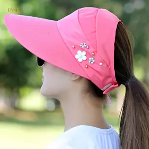 PNPIA- Thời Trang Nữ Kỳ Nghỉ Mùa Hè Rộng Vành Có Thể Gập Lại Mũ Chống Tia UV Đi Biển Tấm Che Mũ Nón Thường Ngày