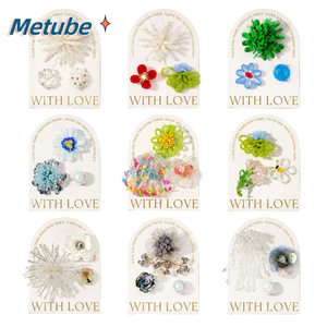 METUBE 3 Cái / bộ Quyến Rũ Giày Pha Lê, Kẹp Giày Làm Việc Hạng Nặng Lấp Lánh Handmade, Dây Chuyền Hạt Hoa Cao Cấp Tua Rua Giày Thạch Thanh Lịch Quyến Rũ Mặc Hàng Ngày