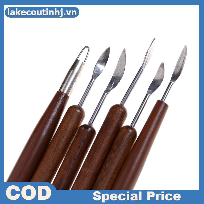 Lu 6 Chiếc Đất Sét Điêu Khắc Sáp Khắc Đồ Gốm DIY Dụng Cụ Shapers Polymer Mô Hình Quà Tặng tinhj