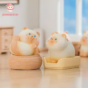 Bức tượng nhỏ mèo PWSEND, Tượng mèo hoạt hình sáng tạo, Trang trí bàn làm việc bằng nhựa Mini dễ thương Đồ thủ công cho thú cưng