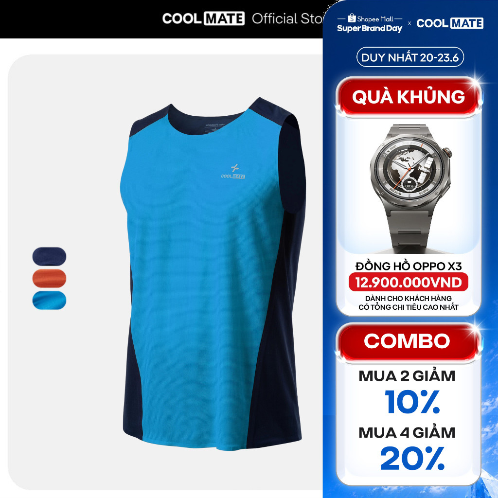 [MUA 4 GIẢM 20%]Áo Singlet nam thể thao chạy bộ không đường may seamless CoolFast V2 Coolmate