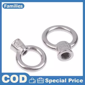Thép không gỉ 304 Đai ốc mắt Nhật Bản M6 M8 M10 M12 M16 Nhẫn nâng phần cứng hàng hải Giàn khoan công nghiệp