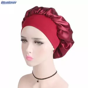 Bluelover Solid Satin Bonnet Tạo Kiểu Tóc Mũ Ngủ Quấn Mũ Tắm Tạo Kiểu Tóc Dụng Cụ Mới
