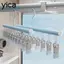 Kẹp tất YICA, Thanh treo móc quần áo bằng thép không gỉ chống gió, Giá phơi quần áo 10 kẹp đa chức năng