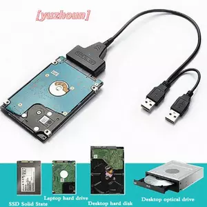 Cáp SATA Cho Laptop SSD 2.5 Inch Máy Tính Để Bàn HDD Bên Ngoài Ổ Cứng USB 2.0 Adapter Có Cổng Cấp Nguồn Cho Hệ Điều Hành, Cho Windwos