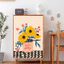 Rèm Tủ Velcro Rèm Chống Bụi Đục Lỗ Không Chặn Rèm Nhà Bếp Quầy Trang Trí Rèm Vải Tủ Quần Áo Phân Vùng B