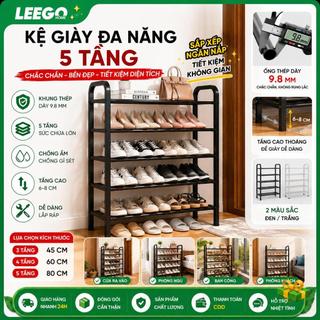 LEEGO Kệ Để Giày Nhiều Tầng Khung Thép Chắc Chắn 3/4/5 Tầng Tiết Kiệm Không Gian Chống Ẩm Dễ Lắp Ráp
