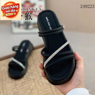 Giao hàng nội địa từ Việt Nam Gonghou Chính Hãng 2 Cánh Đi Biển Dép Nữ Mùa Hè Mới Thời Trang Đa Năng Cổ Tích Phong Cách Thoải Mái Bằng Chiều Cao Tăng Dép