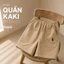 Quần Short Cho Bé Quần Kaki Bé Trai, Bé Gái Lưng Thun Chất Kaki Mềm Mịn LUXURY Nuggap