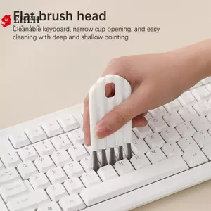 Bàn chải nắp cốc đa chức năng Dụng cụ làm sạch Crevice Treo tiện ích để làm sạch nhà Bàn chải làm sạch tay cầm cong VN