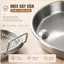 Khay Inox Kèm Vỉ Lưới Lọc Dầu Ăn 304 Có Tay Cầm GADI, Combo Ráo Dầu Chiên Rán Giữ Món Ăn Giòn Ngon