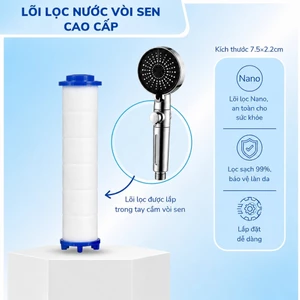 Lõi Lọc Nano Cho Vòi Sen Tăng Áp LUX – Khử Sạch Tạp Chất, Nuôi Dưỡng Làn Da