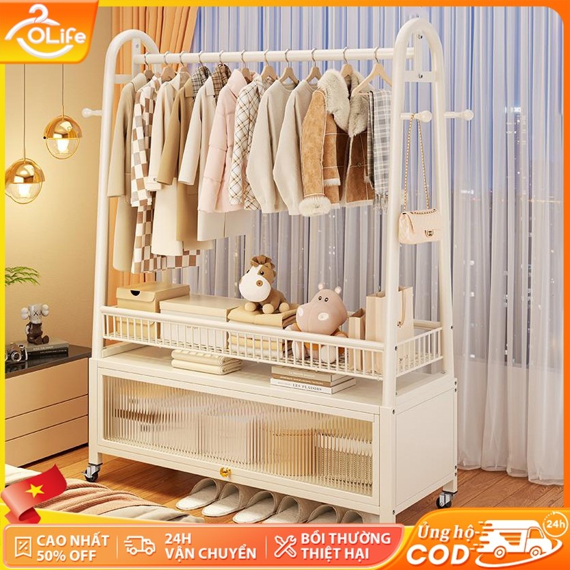 𝐎𝐥𝐢𝐟𝐞 Giá Treo Quần Áo Đa Chức Năng Móc Treo Đồ Phòng Ngủ Chữ A Giá Phơi Quần Áo Chống Bụi Công Suất Lớn