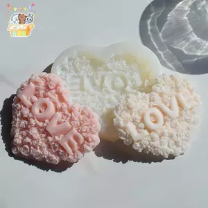 1 Khuôn Silicon Hình Trái Tim Hoa Hồng DIY Hoa Tình Yêu Nến Thạch Cao Dụng Cụ Làm Socola Khuôn Đá Trang Trí Quà Tặng Ngày Lễ Tình Nhân ELWW