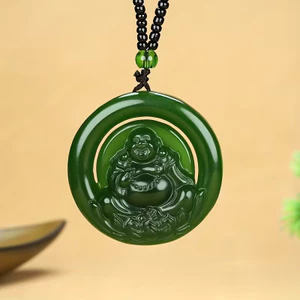Mặt dây chuyền Phật Maitreya xanh thời trang tinh tế