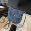 Túi vải Denim YUUKII, Túi đeo chéo đơn giản, Túi mua sắm đa chức năng thời trang dành cho nữ