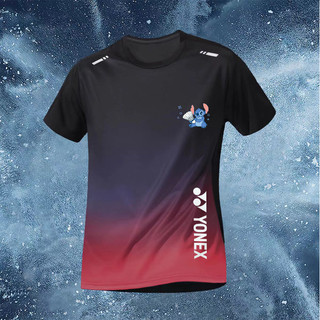 Áo choàng cầu lông in hình 3D YONEX Gradient khô nhanh thoáng khí Áo thun chạy bộ thể dục quần vợt rộng rãi dành cho nam và nữ
