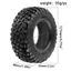 4 121mm 2.2 "Lốp Xe Bánh Xích Lốp Cao Su Cho 1 / 10 RC Xe Trục SCX10 90047 AXI03007 D90 TF2 Tamiya CC01 Traxxas TRX4 Redcat Gen8 Nâng Cấp Phần