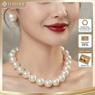 [N631] Choker Dây Chuyền Áo Dài, Dây Chuyền Áo Tấc, Vòng Cổ Cưới 1 Sợi Ngoc Trai Nhân Tạo 16mm - DAISYN