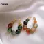 KUZHEN 1 Cặp Retro Kết Cấu Không Đều Đá Đính Hạt Vòng Bông Tai Phong Cách Hàn Quốc Trang Sức Thời Trang Cho Nữ Phụ Kiện Thanh Lịch HOT