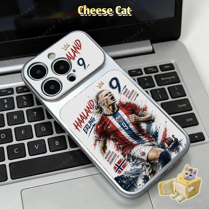 Ốp điện thoại hình ngôi sao bóng đá cho iPhone 17 Pro 16 Plus 15 14 13 12 11 Xs XR