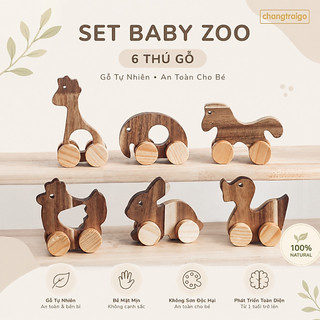 Thú Gỗ Động Vật Đồ Chơi Gỗ Cho Bé, Chất Liệu Gỗ Tự Nhiên Cao Cấp - Đồ Chơi Chàng Trai Gỗ