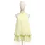 PYCOU Halter Neck Tie Dress, Halter Tie Backless Mini Dress, Y2K Vải Voan Không Tay Màu Trơn Mùa Hè Ruffle Dress Mặc Kỳ Nghỉ