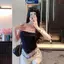 MAKY Mùa Hè Ngày Lễ Phong Cách Rỗng Ren Thêu Dây Ôm Áo Nữ Gợi Cảm sel Tube Top VN