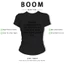 BOOM Áo Baby Tee Nữ Cotton Ôm Body-Áo Thun Ngắn Tay Y2K In Hình PhongCách Mùa Hè, Cổ Tròn Hàng Đầucách hàn quốc phong528