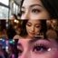 Lông mi giả Fox Eye C Curl Sợi tổng hợp Khối lượng tự nhiên Lông mi 7-14mm Màu đen hỗn hợp