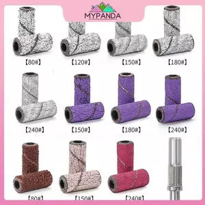 MYPANDA 80 / 150 / 180 / 240 Dây chà nhám Ngựa vằn Vòng cát Bit Làm móng tay Móng tay Máy khoan điện Máy mài Tẩy.