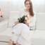 Phụ Nữ Vintage Công Chúa Váy Ngủ Nữ Dài Tay Cotton Trắng Đồ Ngủ Váy Ngủ