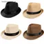 COD Unisex Mũ Nam Nữ Fedora Trilby Rộng Vành Rơm Mũ Đi Biển Mặt Trời Quý Ông Adlut MỚI