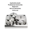 AFTEROF 3 Chiếc Bột Móng Tay Bằng Thép Không Gỉ Dappen Dish, Cốc Bảo Quản Chất Lỏng Acrylic Dính Bề Mặt Mịn Chắc Chắn, Có Nắp Đựng Bột Móng Tay Kim Loại Dày