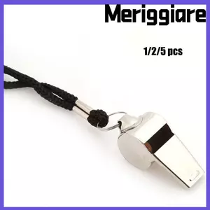 MERIGGIARE 1 / 2 / 5 Chiếc Cổ Vũ Thể Thao Trọng Tài Chất Lượng Cao Bóng Bầu Dục Với Dây Đen / Vàng Còi Bằng Thép Không Gỉ