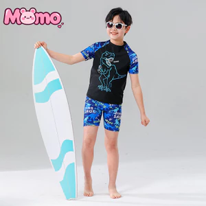 Đồ bơi trẻ em cho bé trai, đồ bơi hai mảnh thoải mái, chống nắng, khô nhanh, tay ngắn