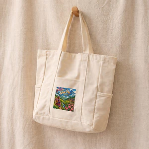 Túi tote có khóa hình SAPA Việt Nam túi vải tote SAPA size to đa năng có khóa dày dặn canvas bag tuima0339c