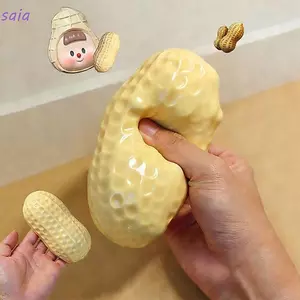 SAIA Đồ chơi Squishy đậu phộng mô phỏng, Đồ chơi Fidget Bóp mềm phục hồi chậm, Đồ chơi giải nén giảm căng thẳng sáng tạo Quà tặng dự tiệc