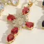 Mùa Thu 2025 Phong Cách Mới Chữ Thập Thép Titan Vòng Cổ Thời Trang Kẻ Sọc Tinh Tế Zircon Đồng Mặt Dây Chuyền Thép Titan Dây Chuyền Trang Sức 2026-6-26