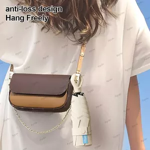 Ô dù đi mưa bỏ túi PYCOU, Chống tia cực tím UPF50 + Dù bỏ túi, Ô chống nắng Mini cầm tay thời trang sử dụng kép cho ngoài trời