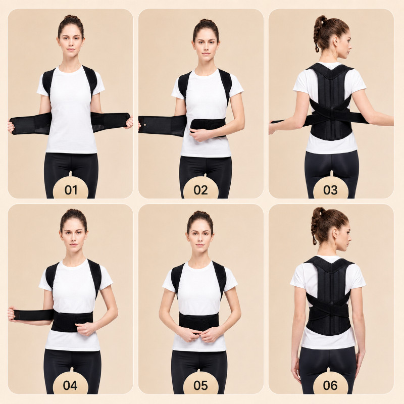 Đai Chống Gù Lưng Cao Cấp Nam Nữ, Điều Chỉnh Tư Thế, Cải Thiện Vóc Dáng, Dịnh Hình Và Nâng Đỡ Ngực Khi Tập Gym, Yoga