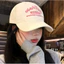 Mũ lưỡi trai nữ vành cong Hàn cotton lưới thêu chữ màu trơn thoáng khí thời trang Nón lưỡi trai unisex