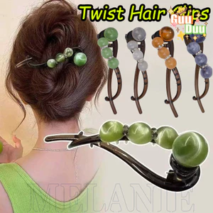 Kẹp Tóc Xoắn Hạt Tròn Nhiều Màu Sắc - Phong Cách INS Hàn Quốc - Thích Hợp Mặc Hàng Ngày Cho Bé Gái