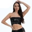 Treeling Long Lanh Ống Áo Co Giãn quây Bandeau Áo Đảng Clubwear Sequins Crop