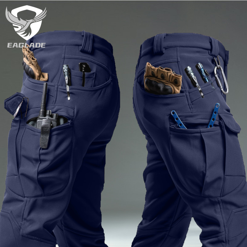 Quần nam slim fit màu xanh, co giãn và chống thấm nước - EAGLADE IX7Stretch