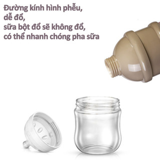 【BabyJoy】Hộp Chia Sữa,Khay Chia Sữa Hộp Đựng Sữa,4 Ngăn Độc Lập,Có Quai Xách Và Nắp Cho Từng Tầng Dễ
